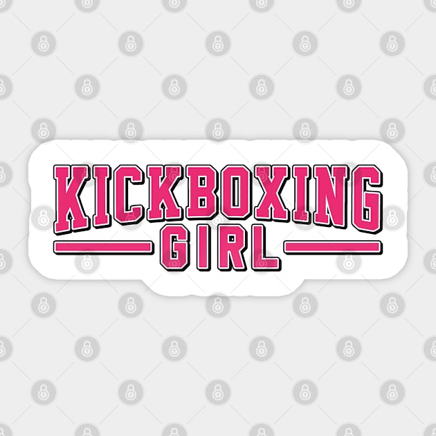 Kickboxing girl. Perfect present for mother dad friend him or her Sticker by SerenityByAlex